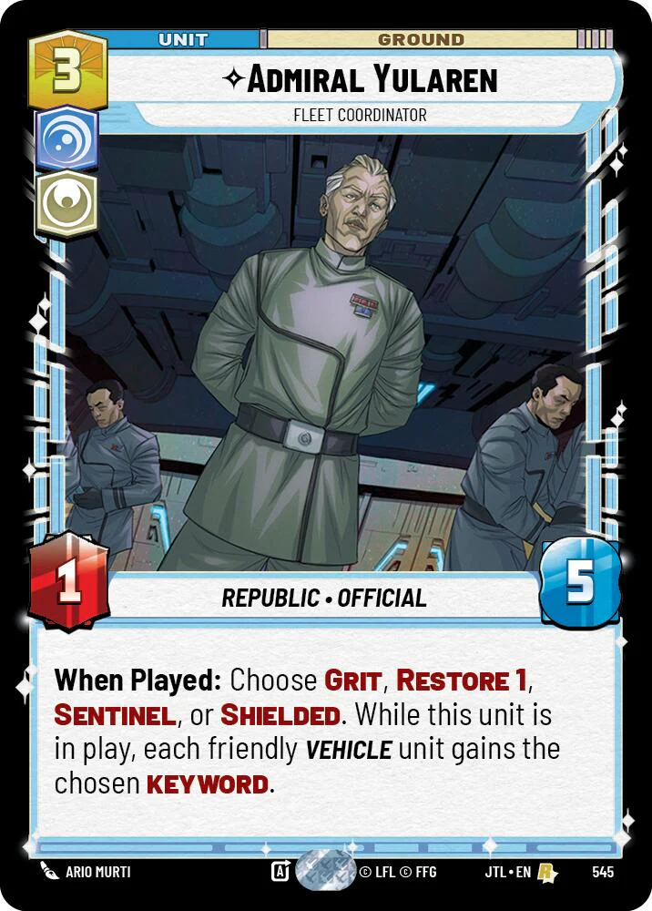 Admiral Yularen - Fleet Coordinator (545) (545) [Jump to Lightspeed]