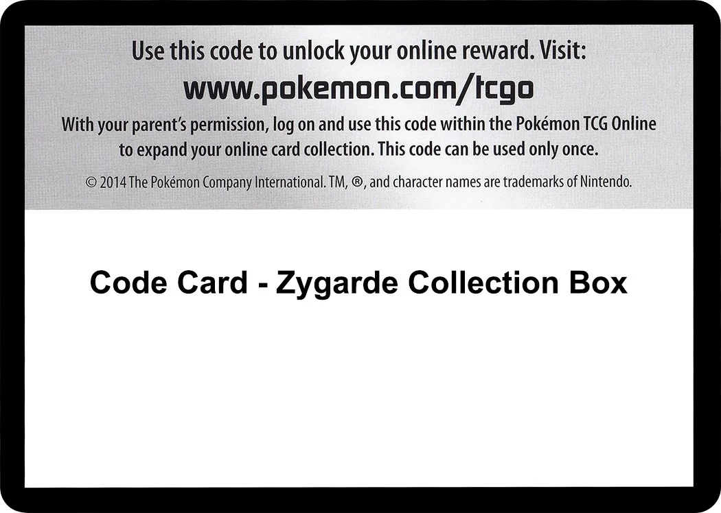 Code Card - Zygarde Collection Box