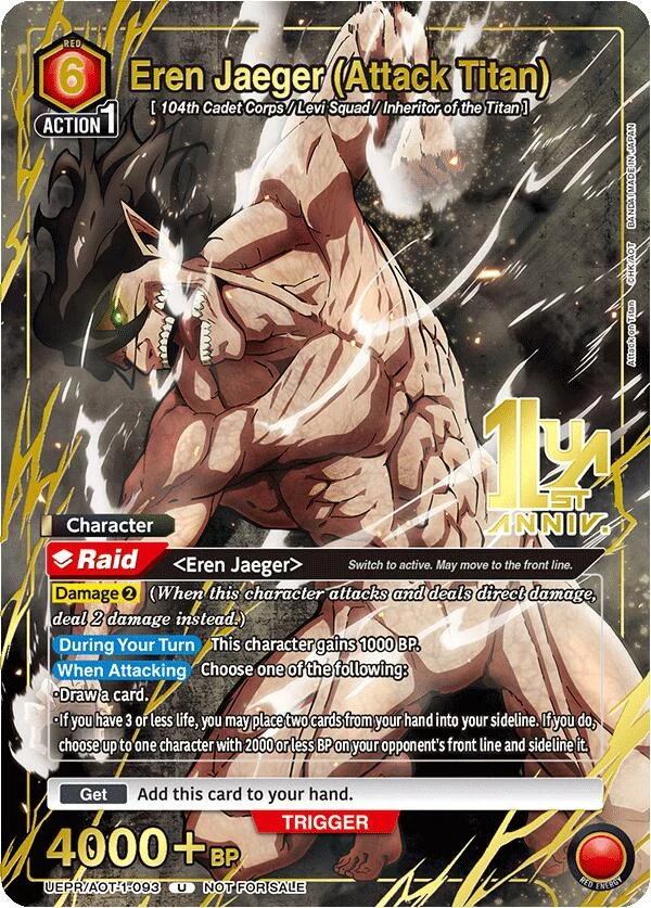 Eren Jaeger (Attack Titan) (093) (Gold) (UEPR/AOT-1-093) (UEPR)