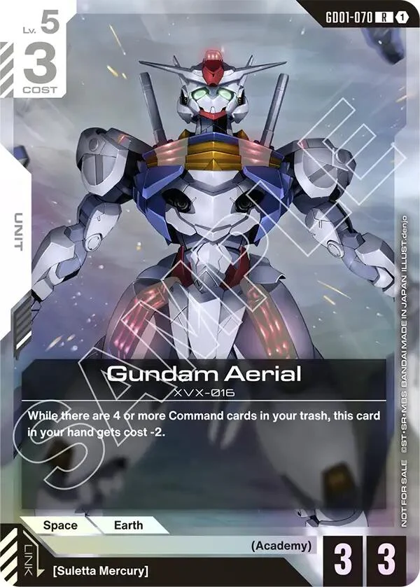 Gundam Aerial (Store Tournament Participant Pack 01) (GD01-070) (GCG-PR)